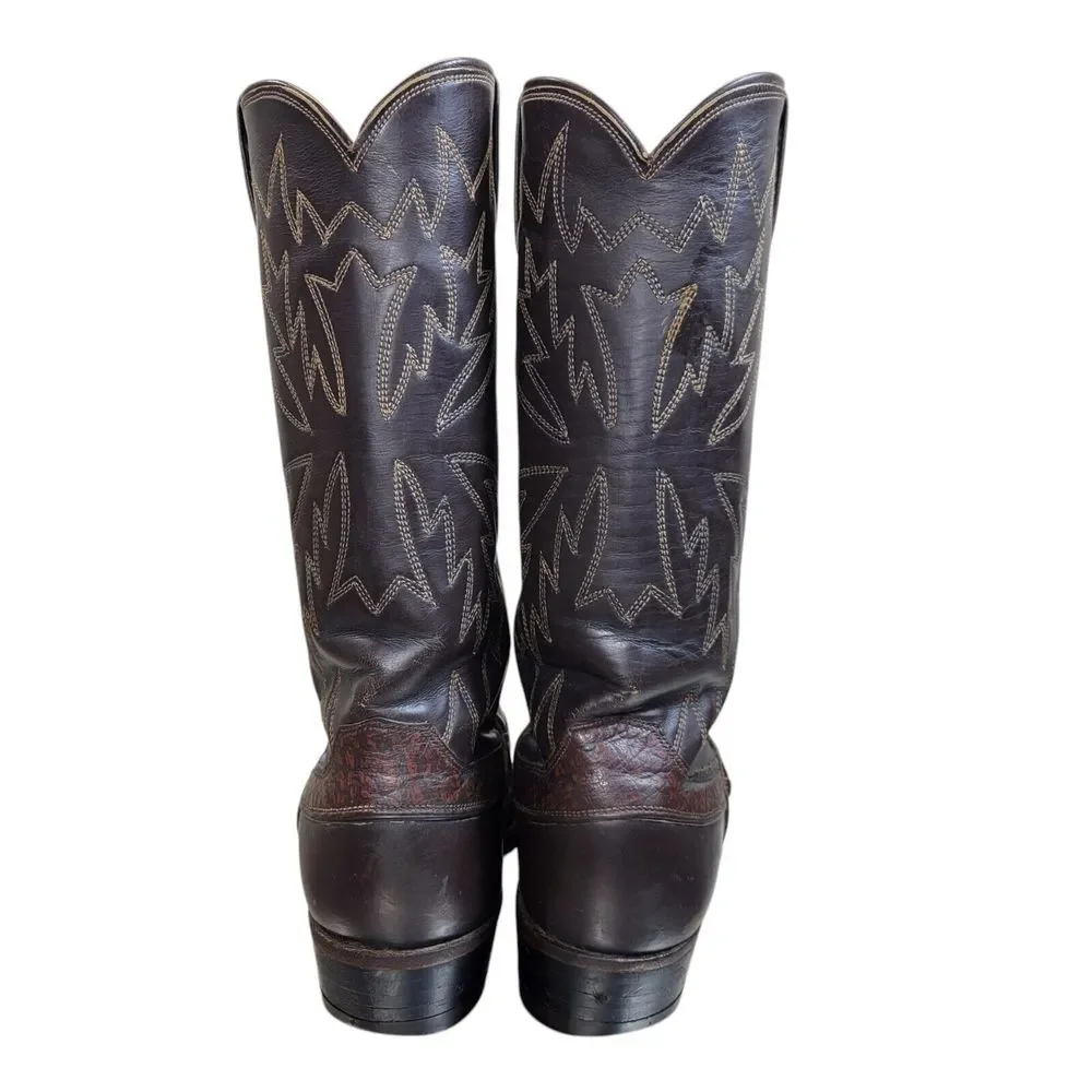Justin‎ Vintage Exotic Caribou Cowboy Boots Women's Size 7D